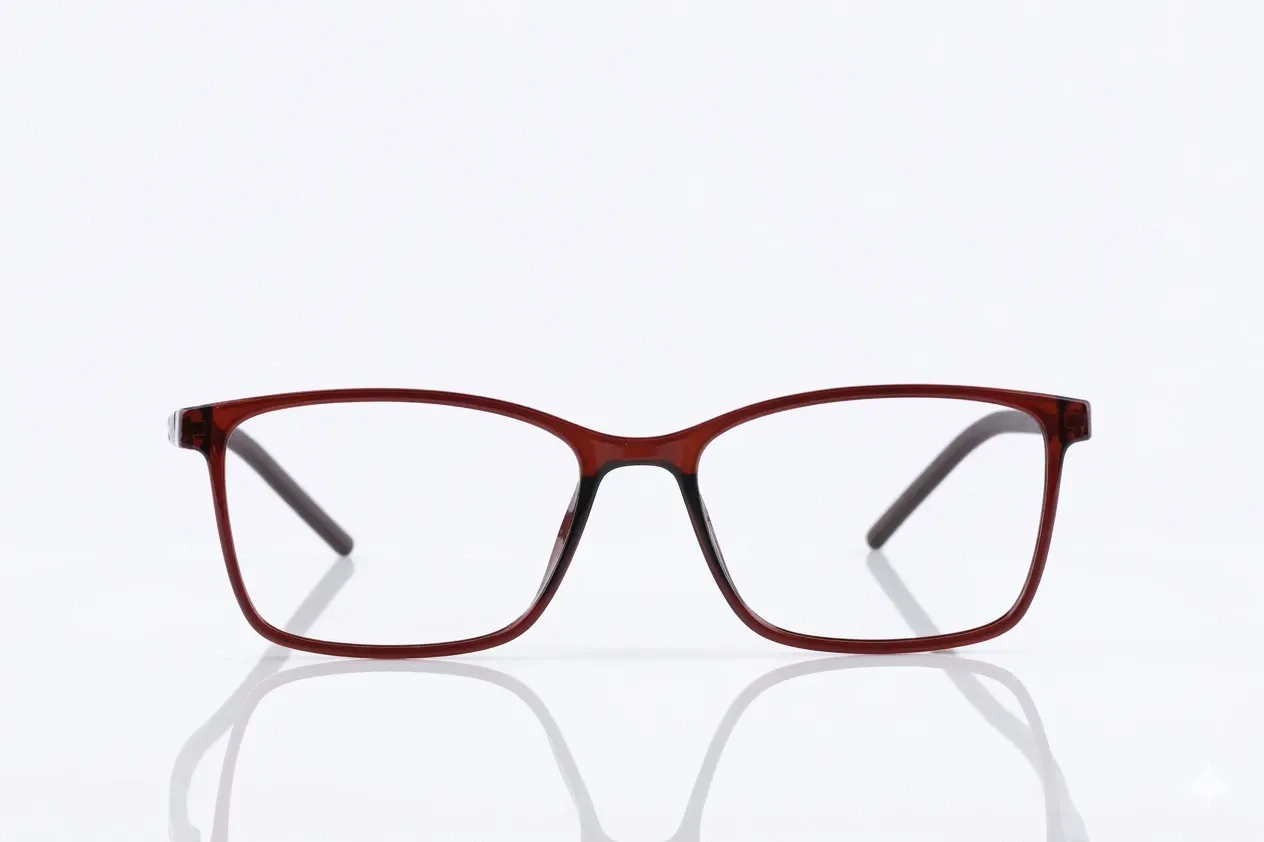 Ruby Slate – Red & Black Square Frame | Mr.Opticals
